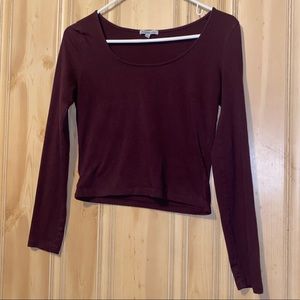 3/$20!! Purple Long Sleeved Cropped Charlotte Russe top